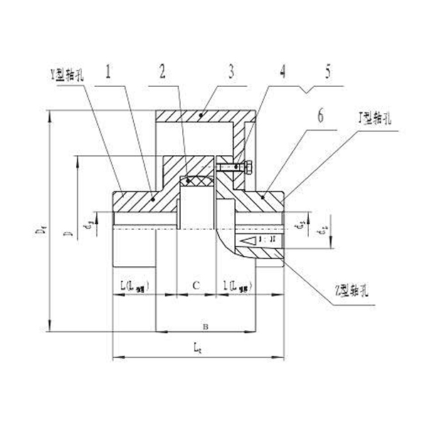 LMZ-I型帶制動輪梅花形聯(lián)軸器